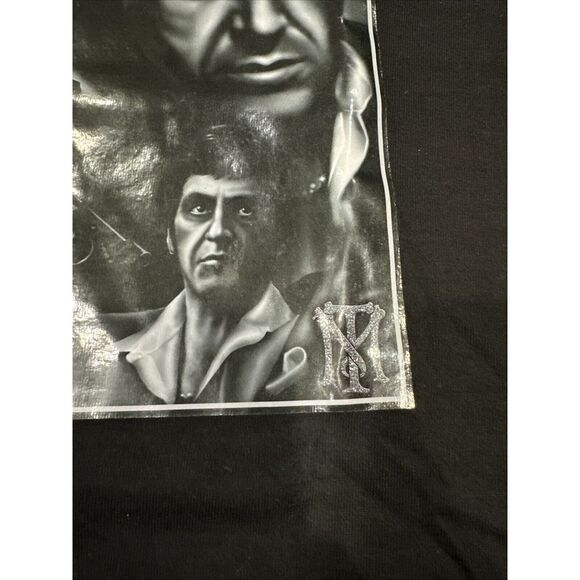 VTG 90s Scarface Clothing Co T Shirt Mens XL Black Tony Montana Gangsta Mob - Picture 6 of 9